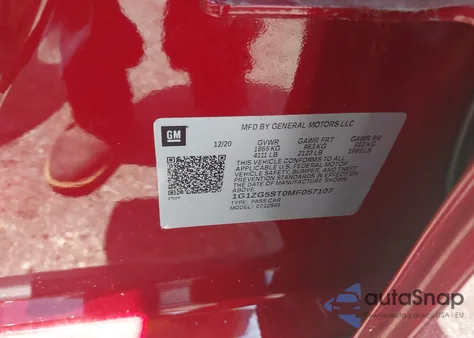 2021 Chevrolet Malibu Fwd Rs from USA, damaged, VIN 1G1ZG5ST0MF057107